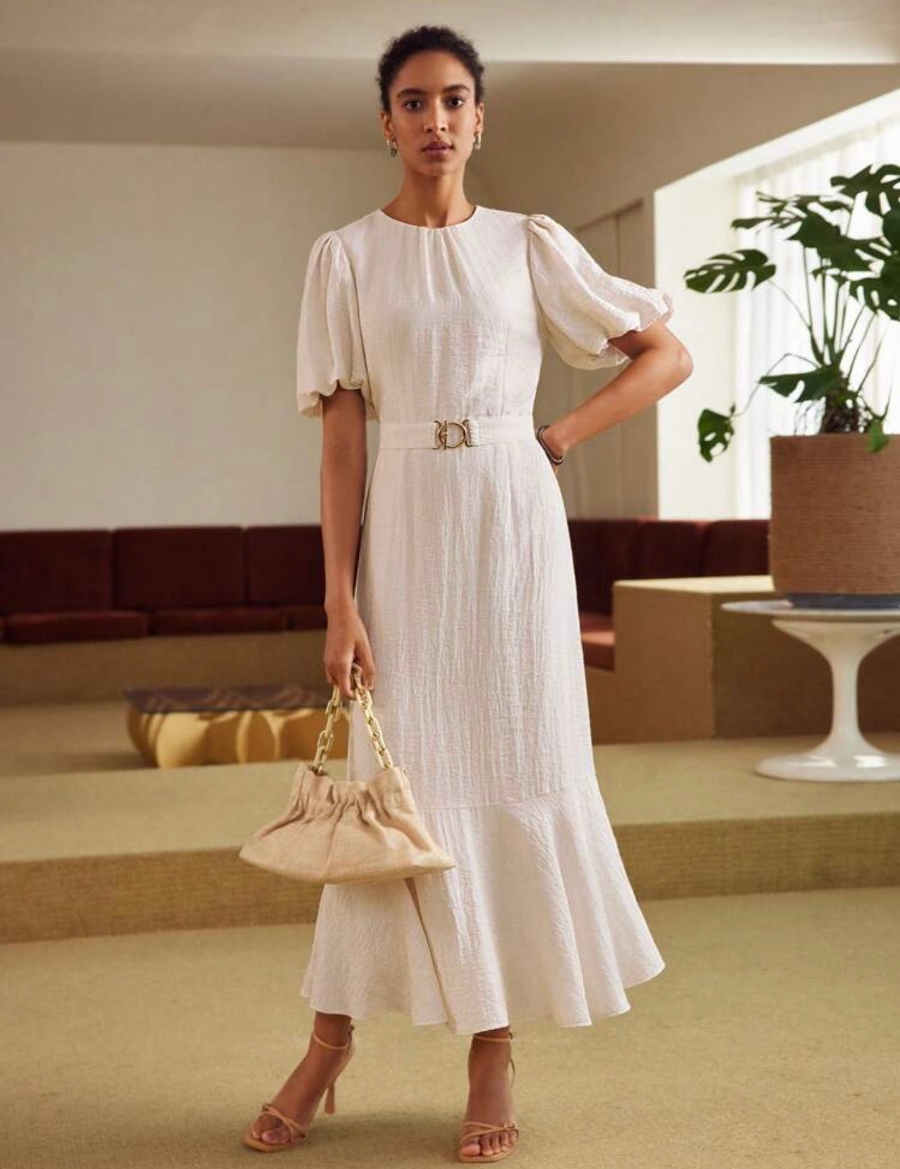 Ivory luxury dress