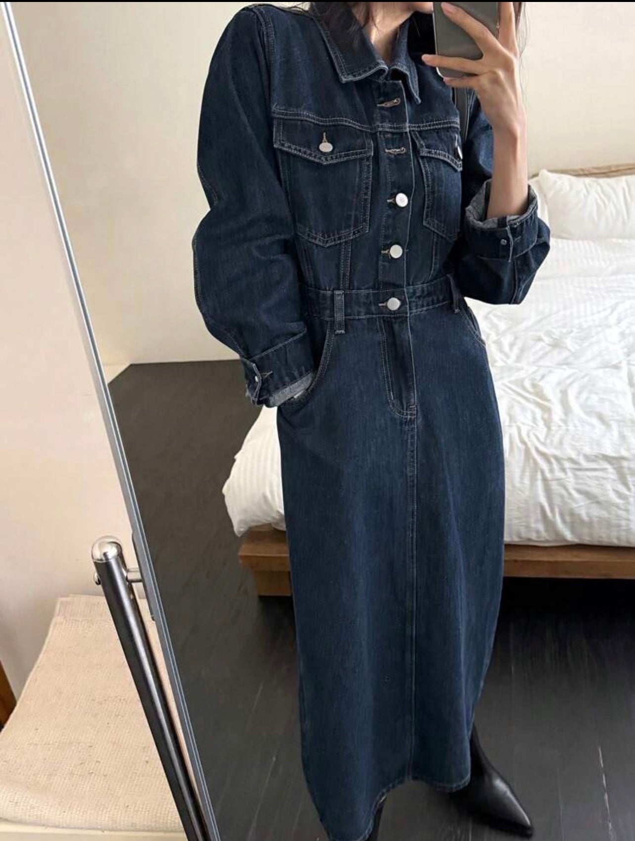 Denim midi Dress