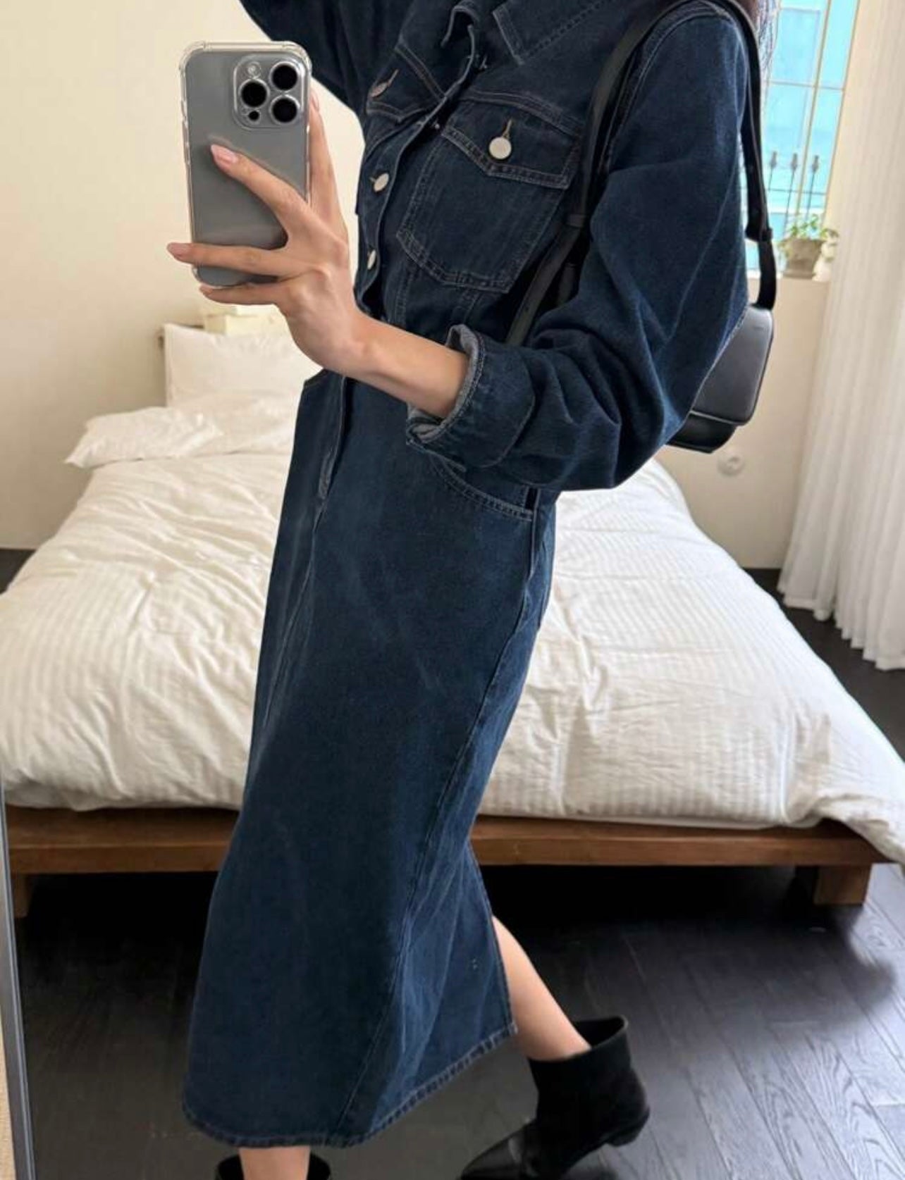Denim midi Dress