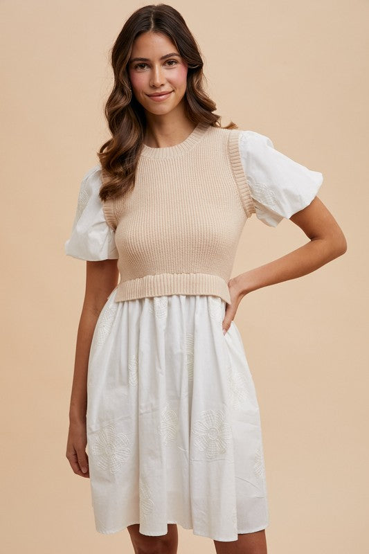 Knitted puffy dress
