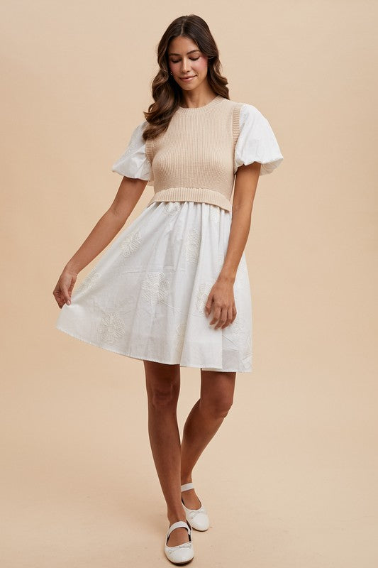 Knitted puffy dress