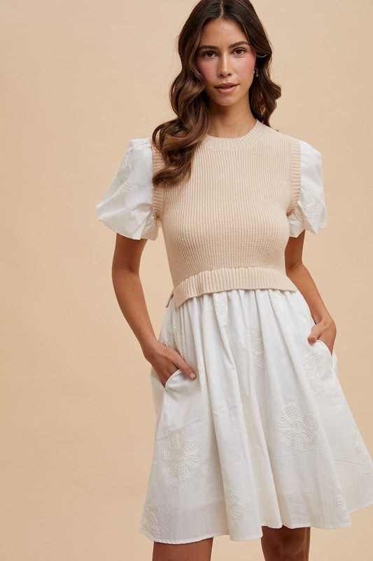 Knitted puffy dress