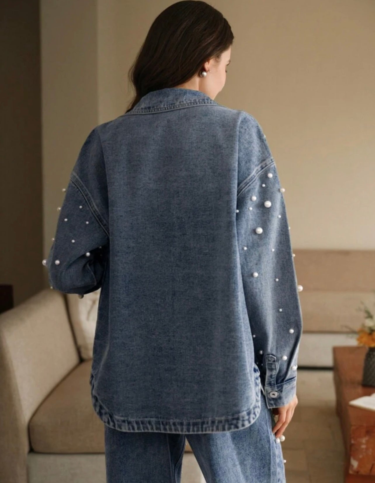 Denim pearl shirt 24 abril