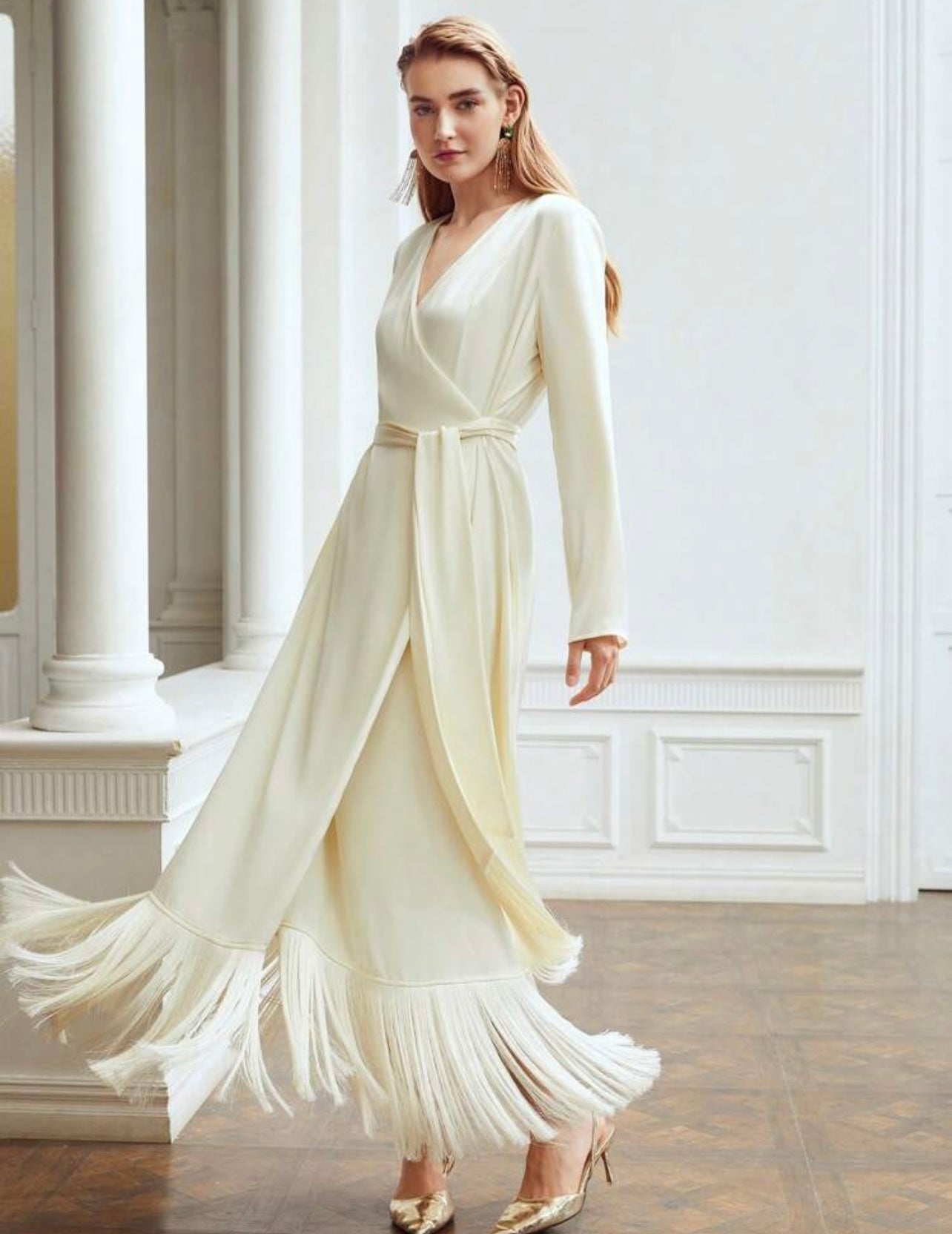 Ivory Fringed Dress 24 abril