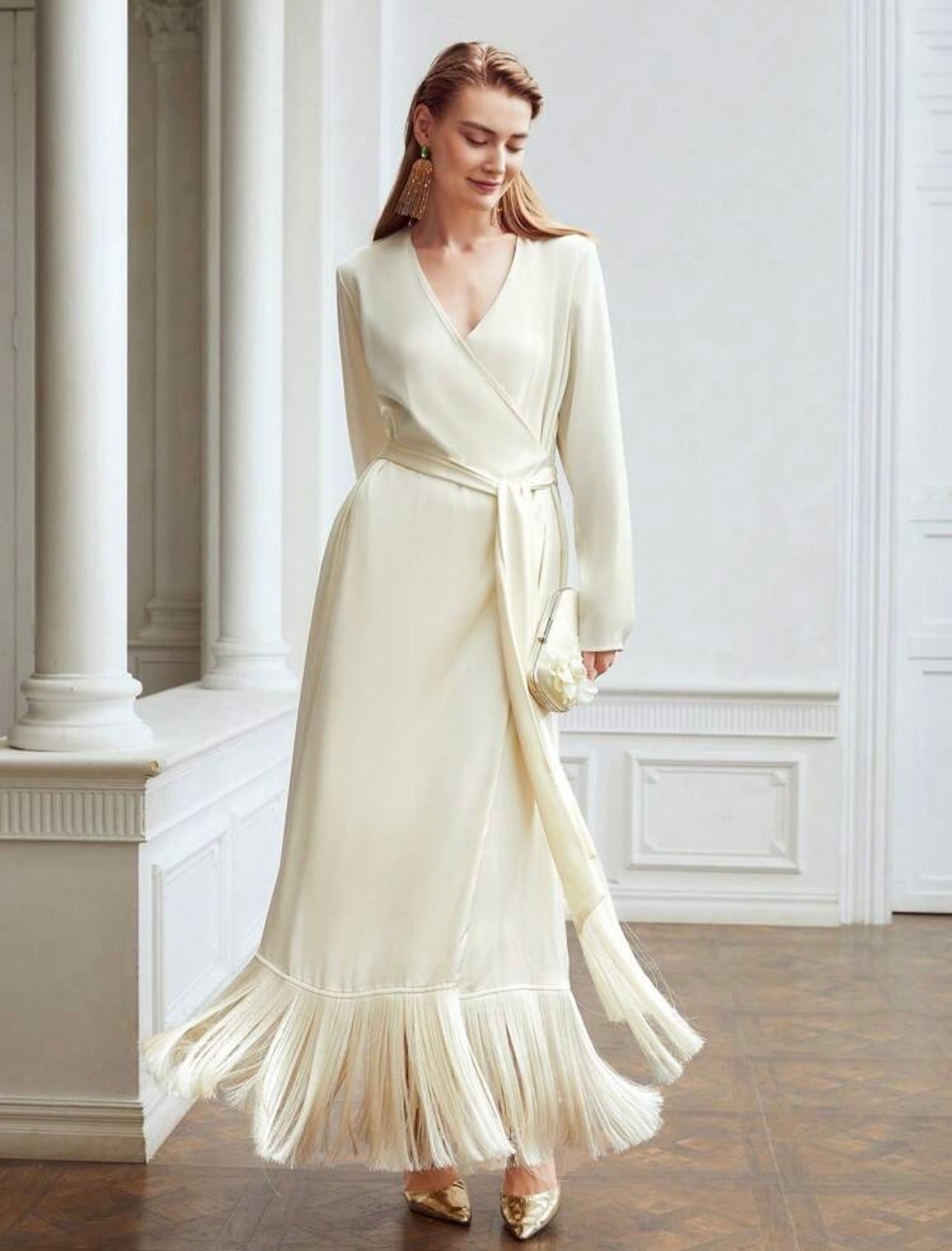 Ivory Fringed Dress 24 abril