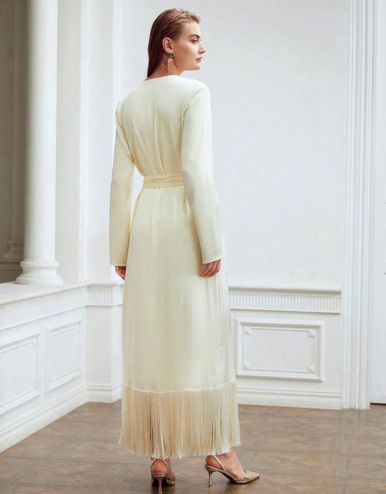 Ivory Fringed Dress 24 abril