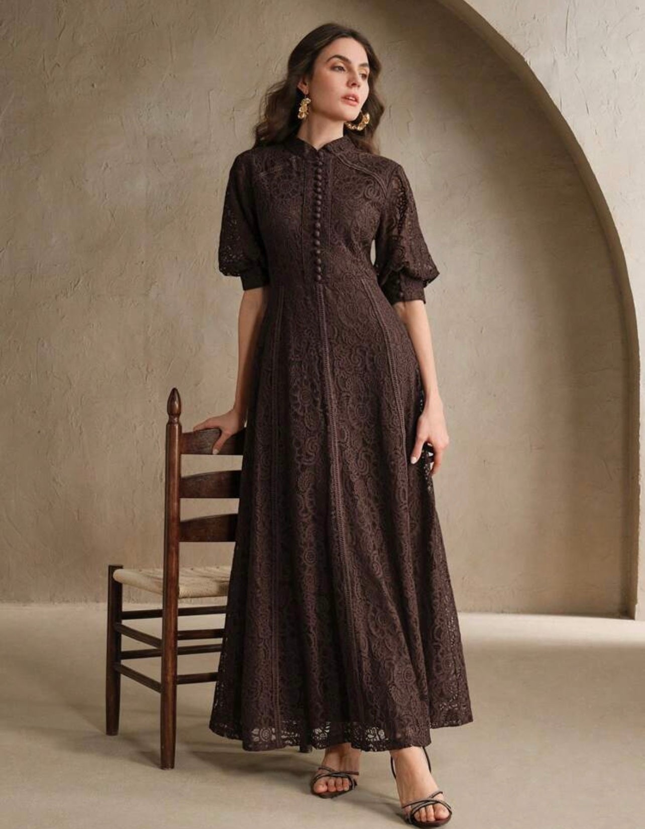 Brown royal dress