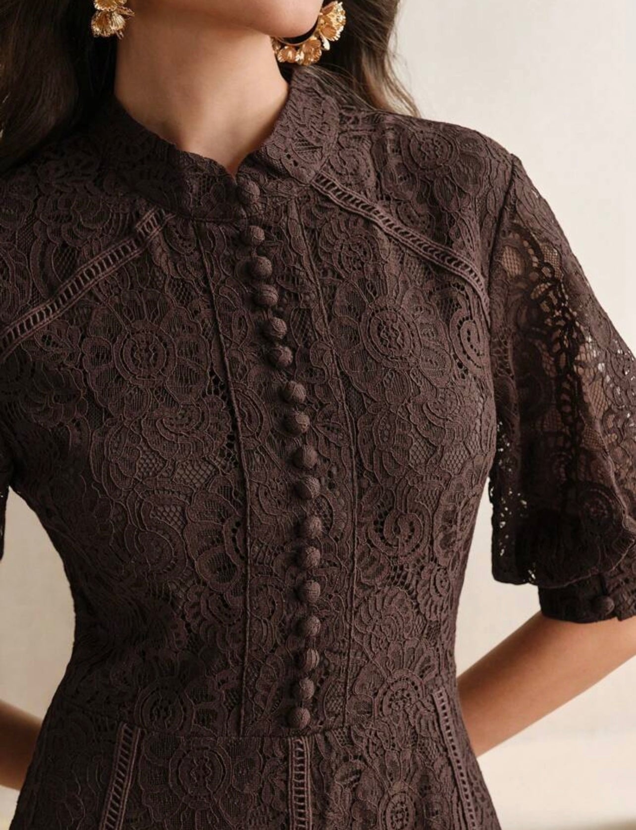 Brown royal dress