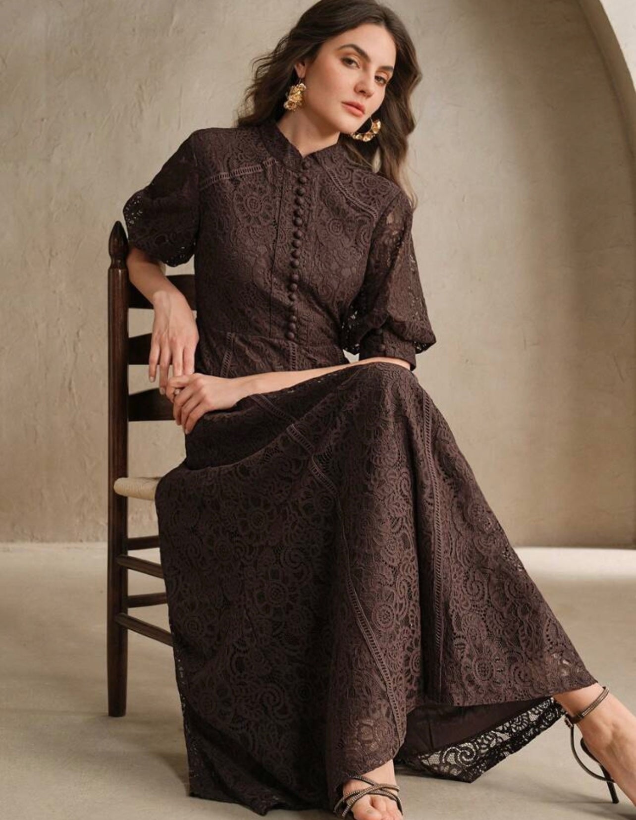 Brown royal dress