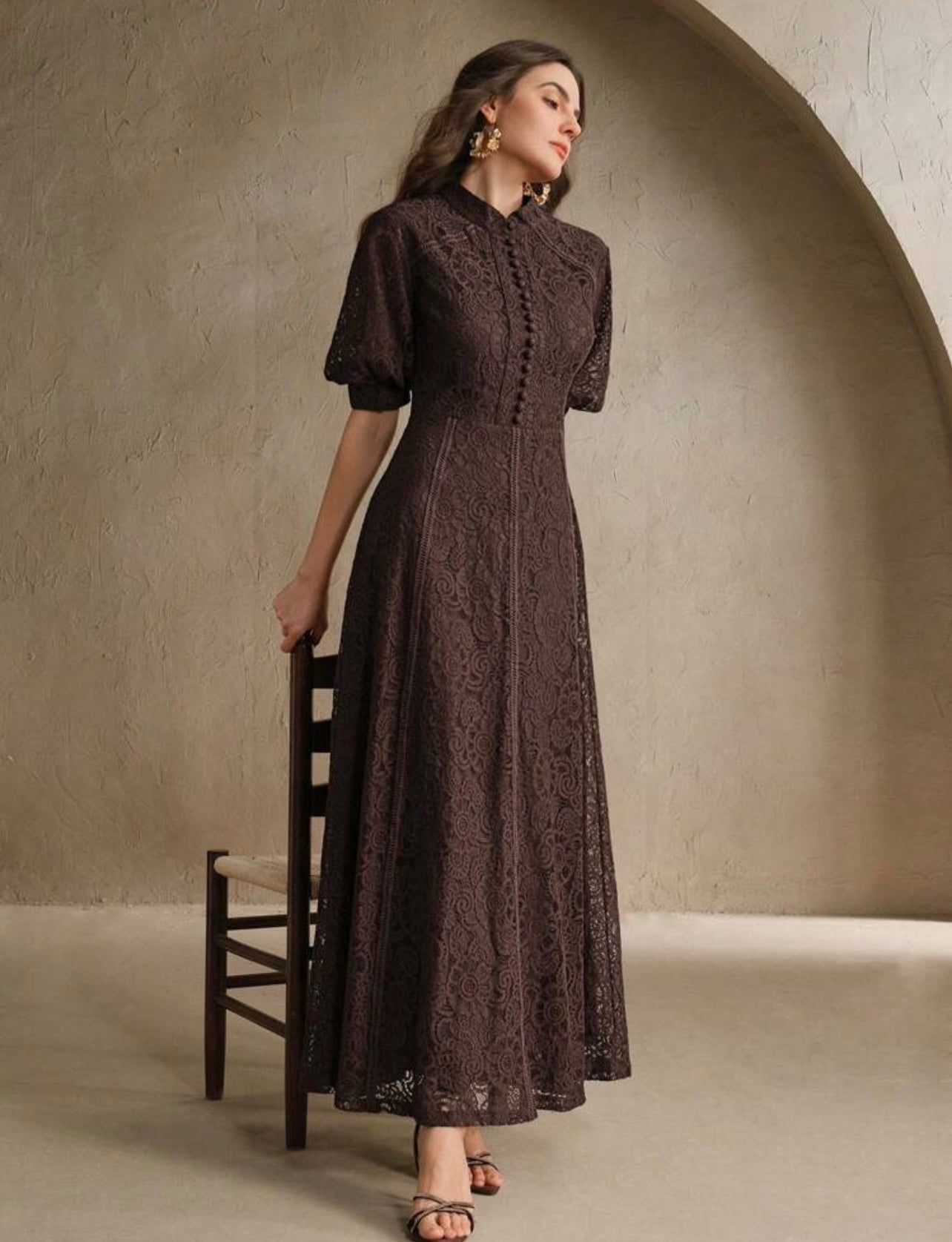 Brown royal dress