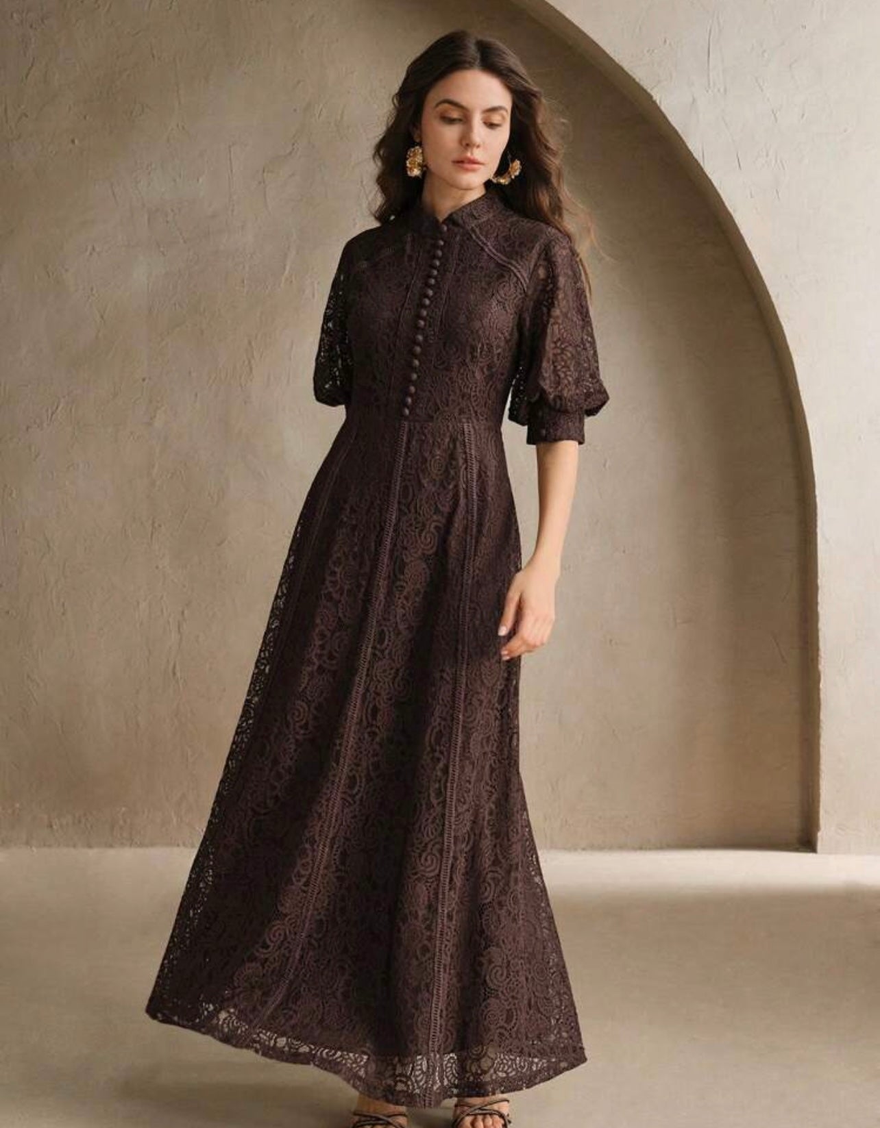 Brown royal dress