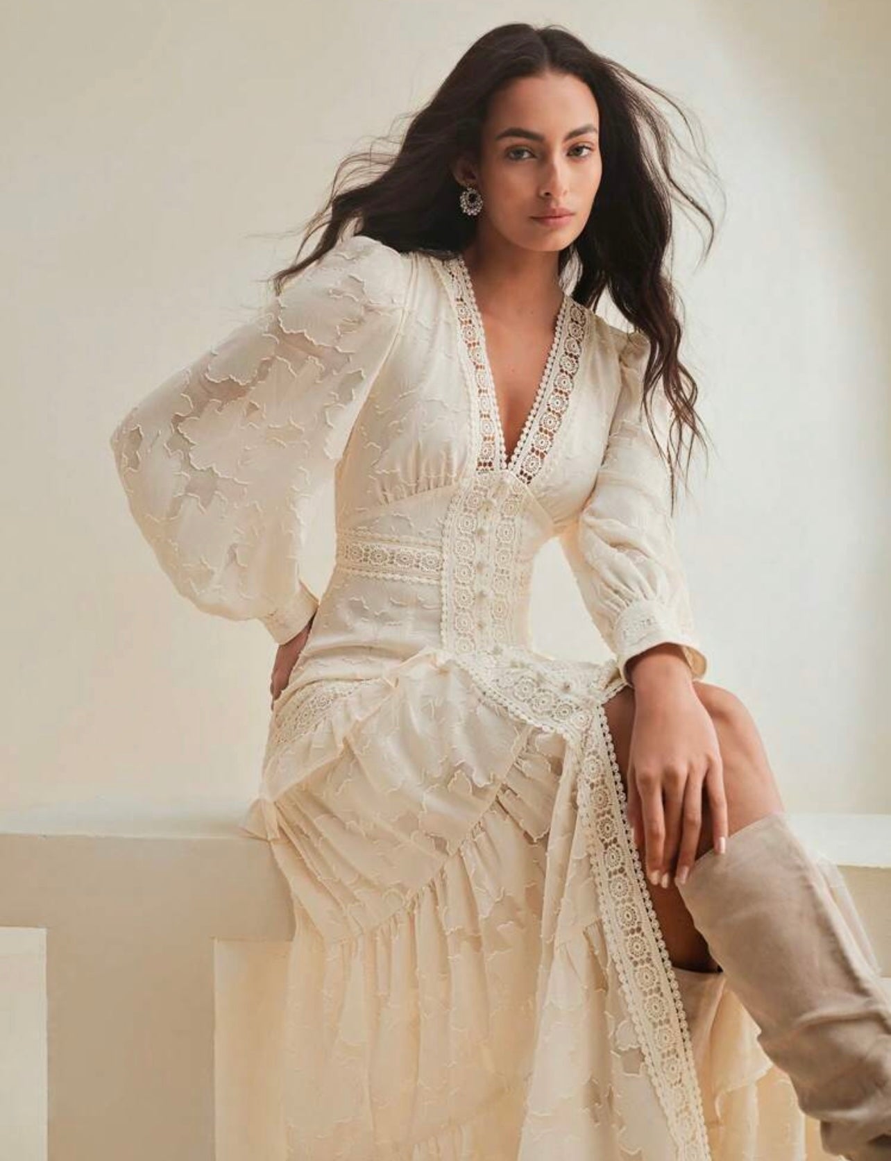 Ivory luxury dress