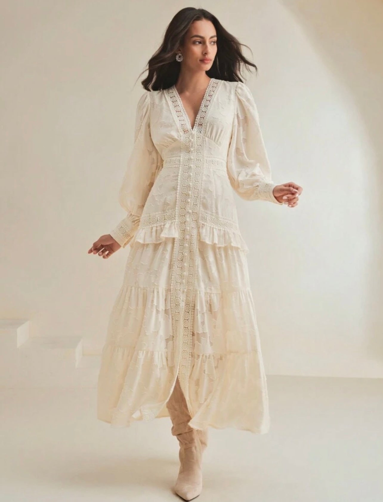 Ivory luxury dress