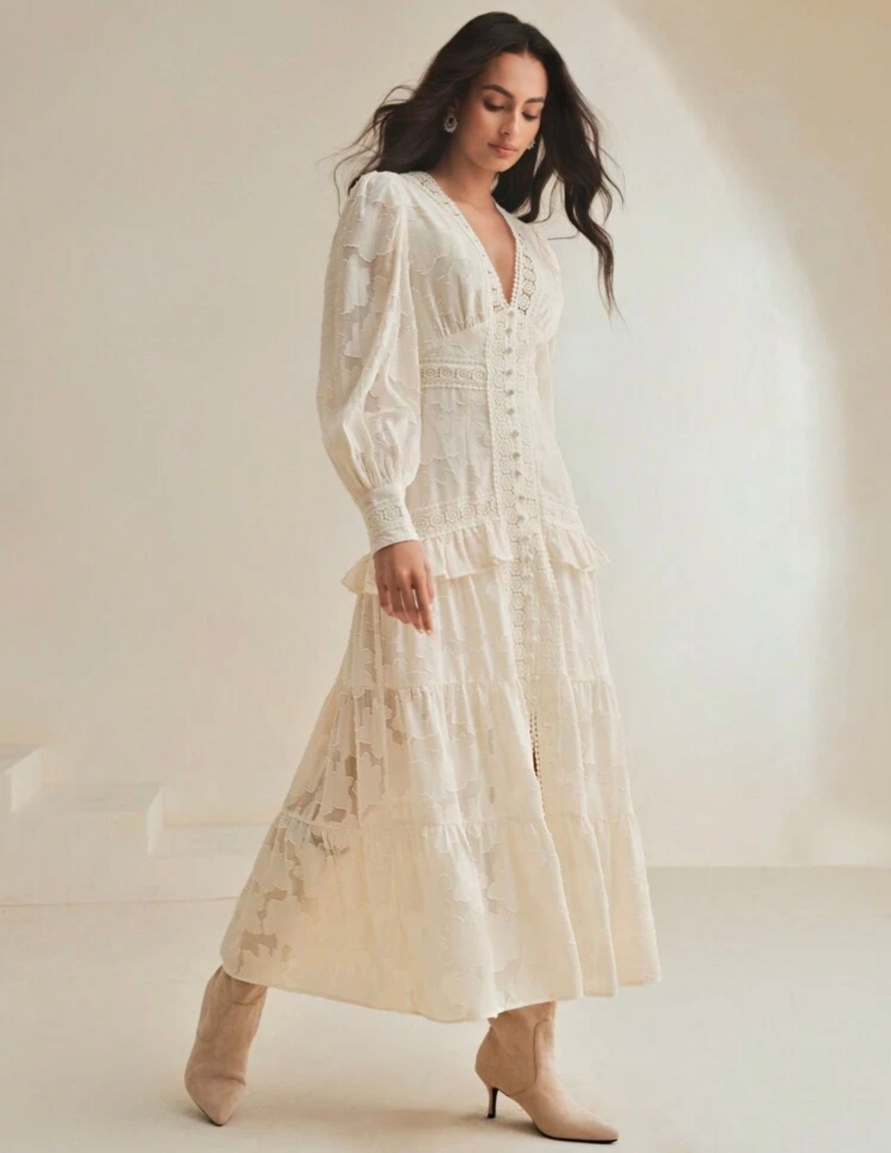 Ivory luxury dress