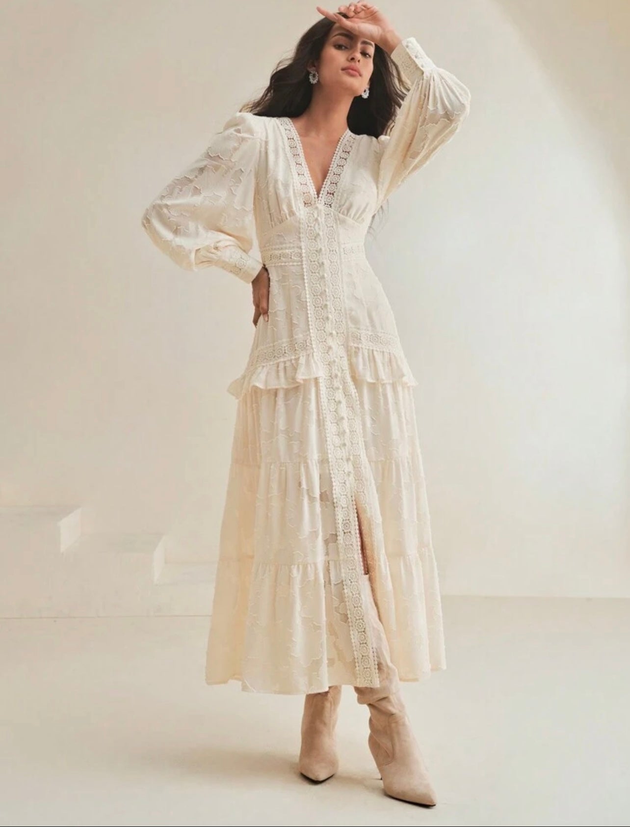 Ivory luxury dress