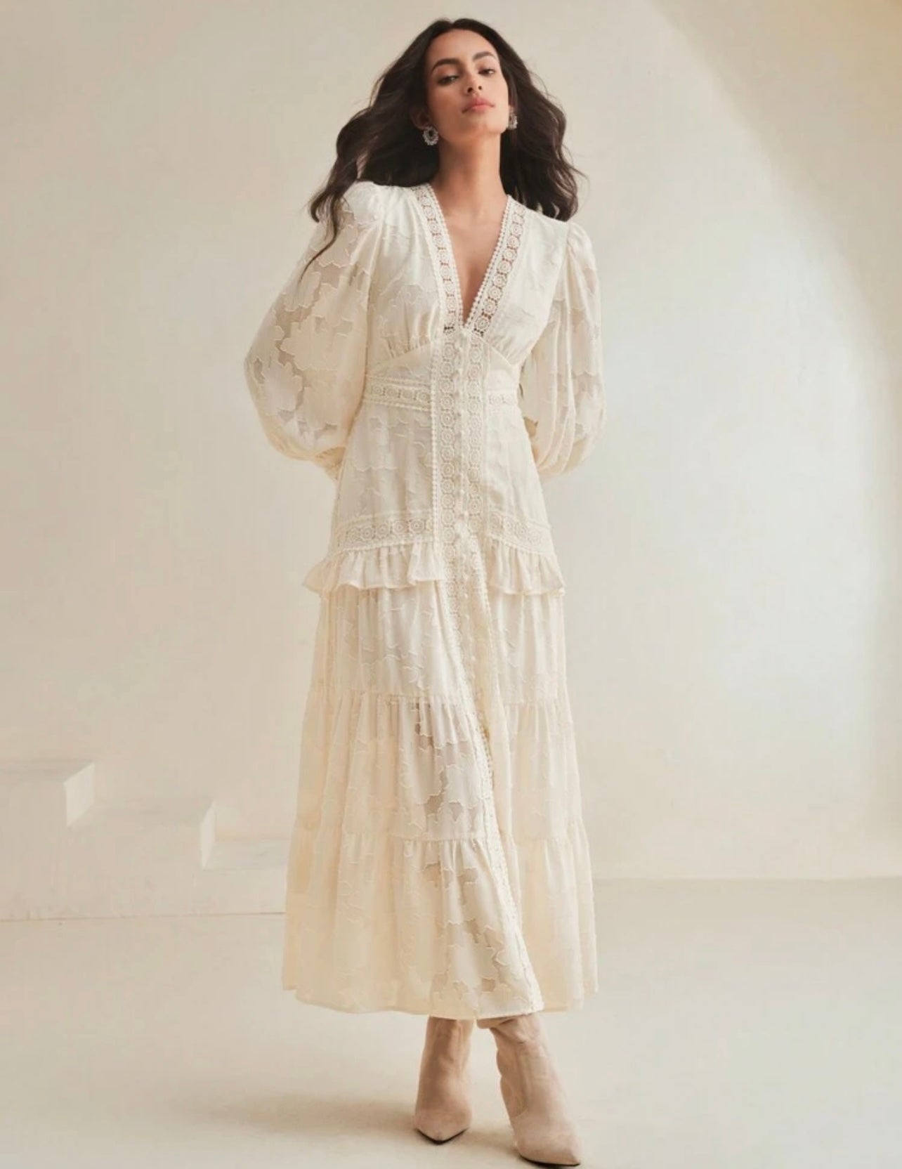 Ivory luxury dress