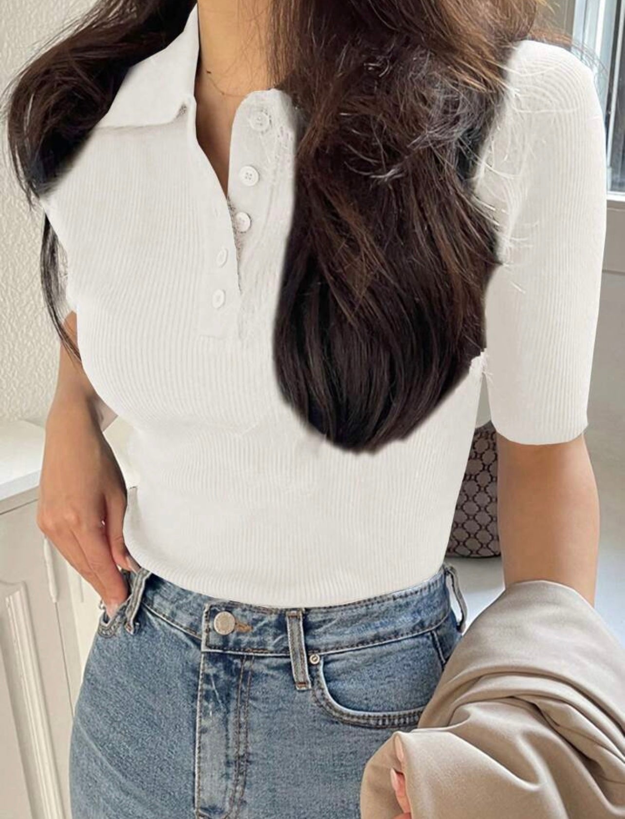 White ribbed top 26 abril