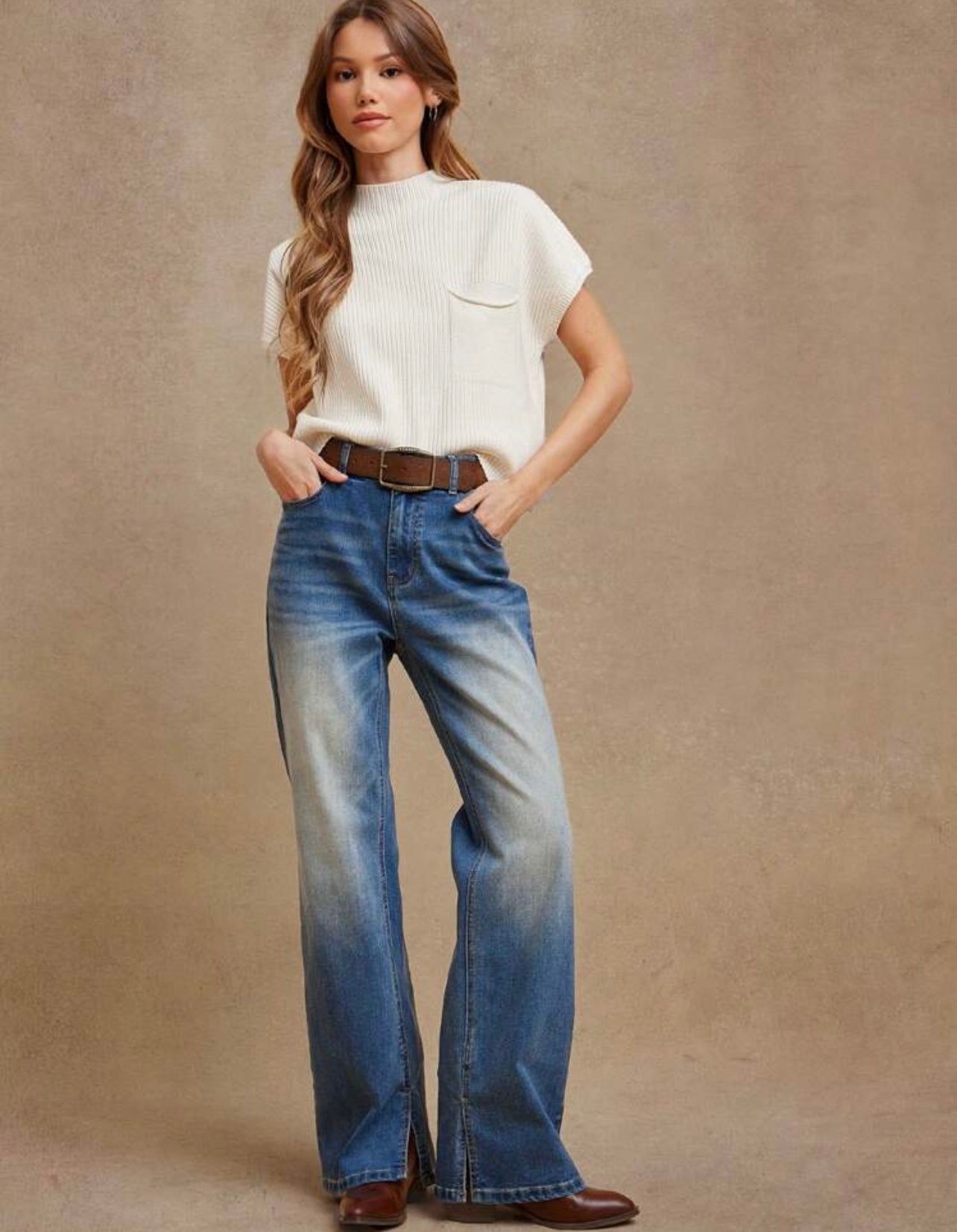 Ivory Knitted top 25 abril