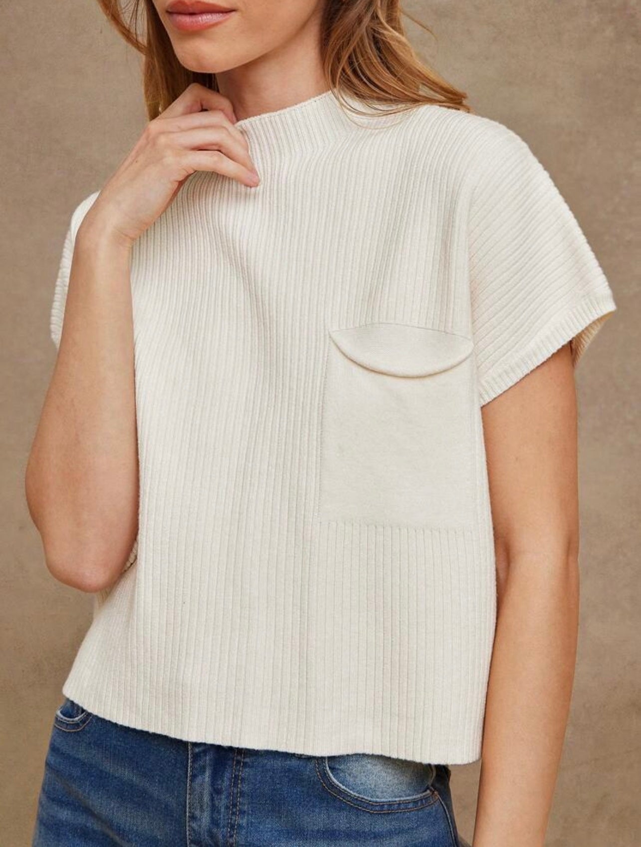 Ivory Knitted top 25 abril