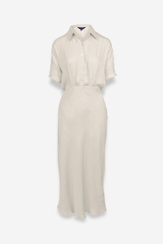 Off white Silky midi Dress