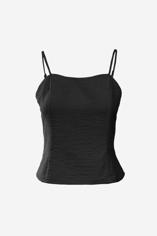 Black silky top