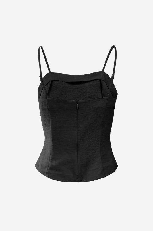Black silky top