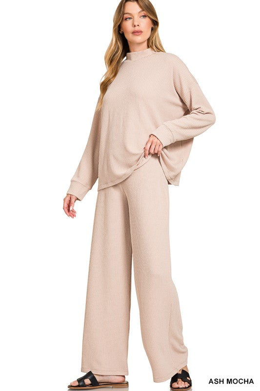 Nude ribbed set de viaje