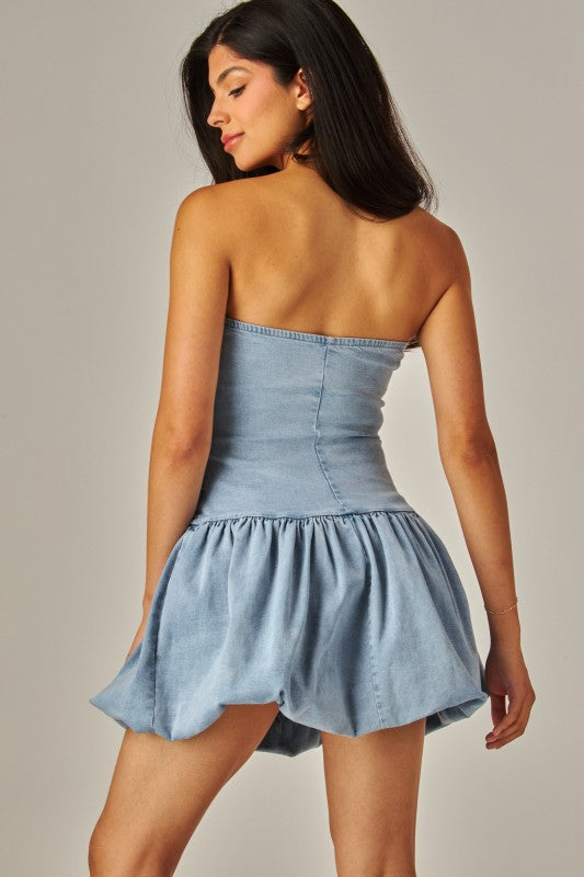 Denim bubble dress