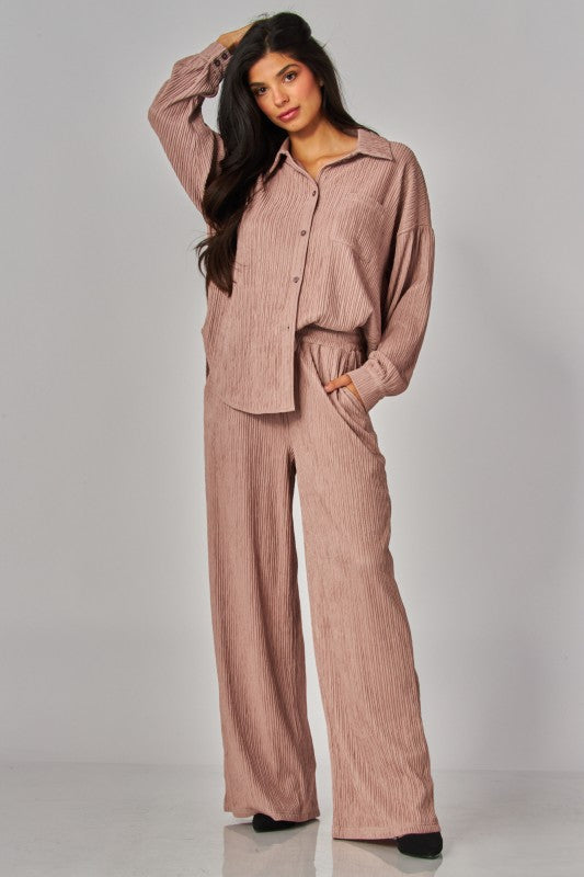 Blush pants & top set de viaje