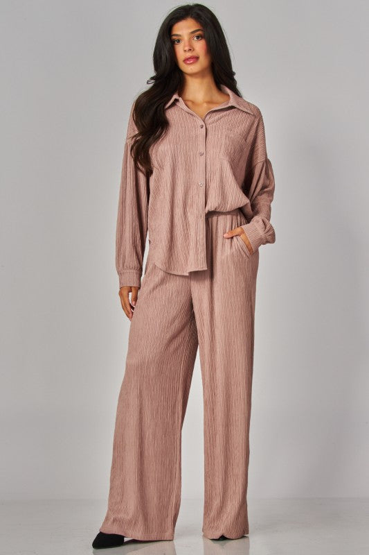 Blush pants & top set de viaje