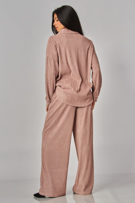 Blush pants & top set de viaje