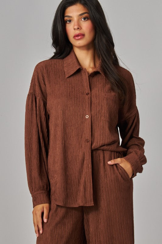Brown pants & top set viaje