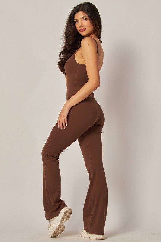 Brown Jumpsuit for activewear