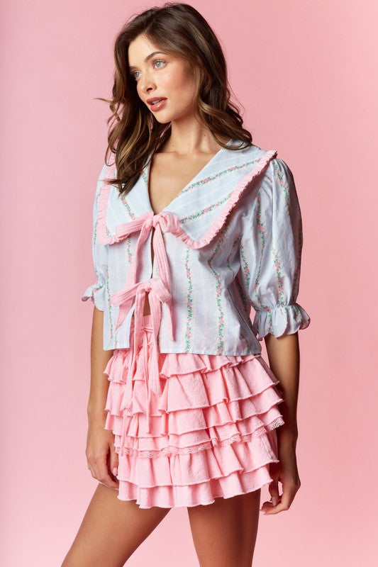 Ema embroidery top