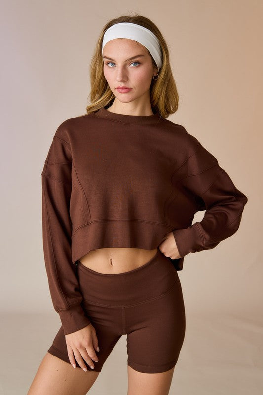 Coffee aesthetic Biker & sweater set