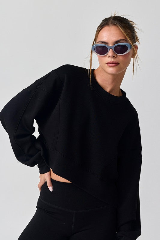 Black biker & sweater set