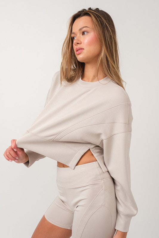 Stone biker & sweater set