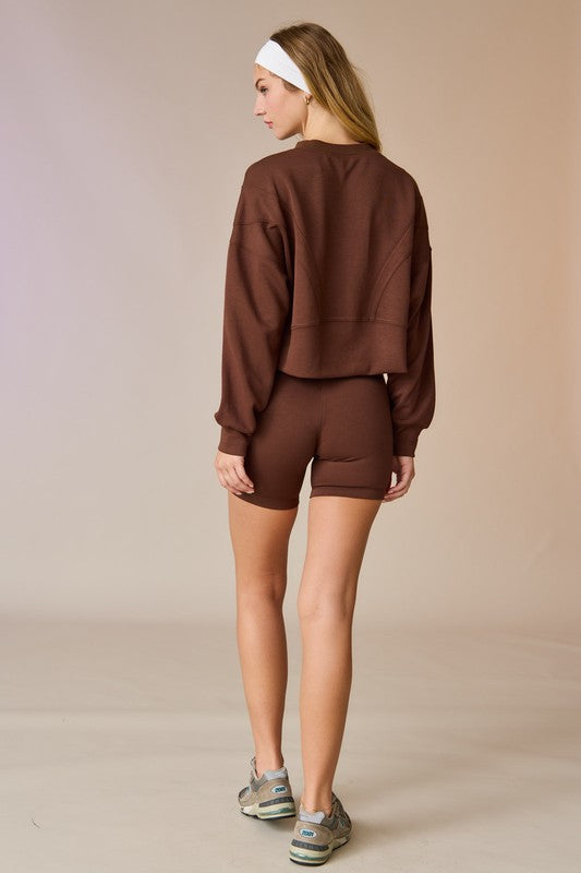 Coffee aesthetic Biker & sweater set