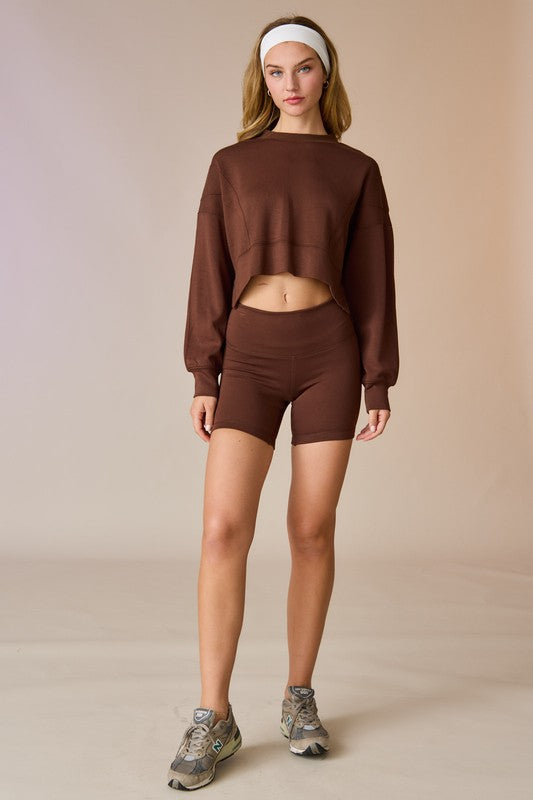 Coffee aesthetic Biker & sweater set