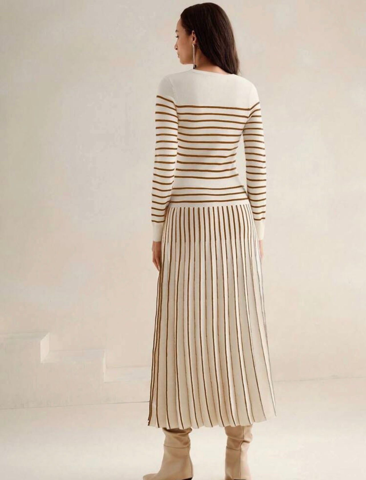 Knitted striped dress