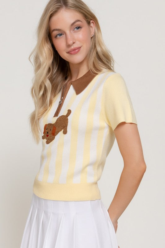 Butter yellow Knit top 22 marzo