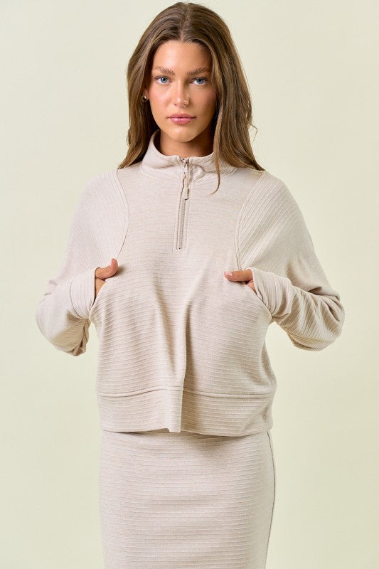 Cream Tzniut skirt set 14 agosto