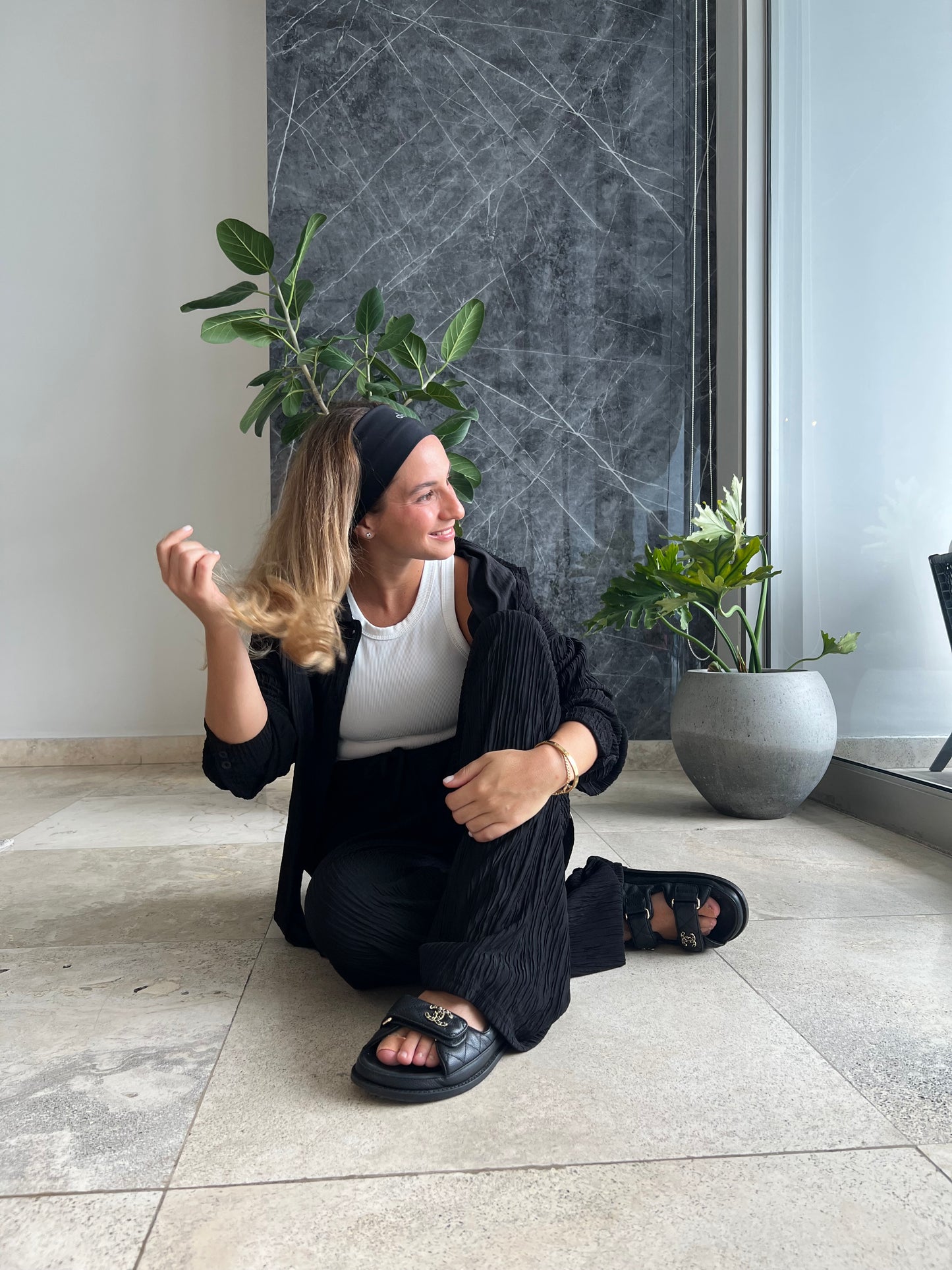Black pants & top set viaje