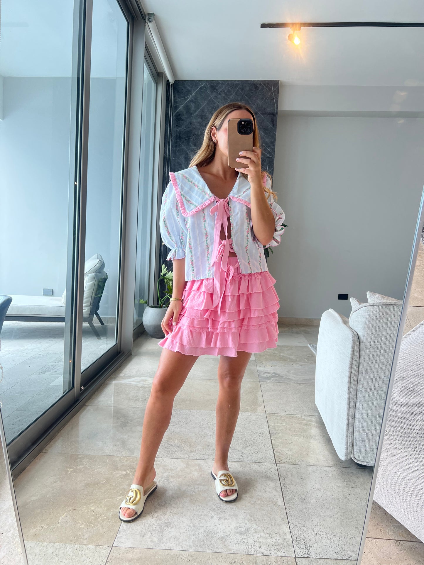 Ema embroidery top