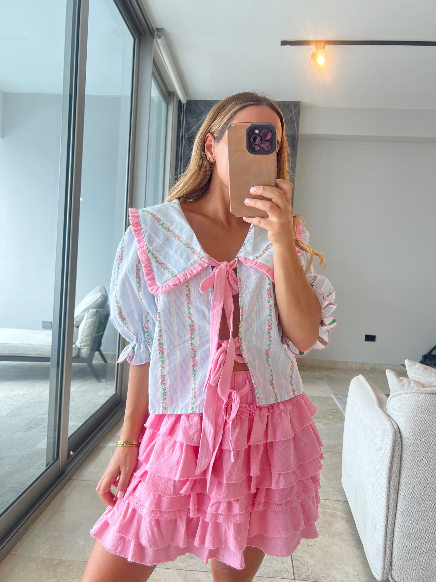 Ema embroidery top