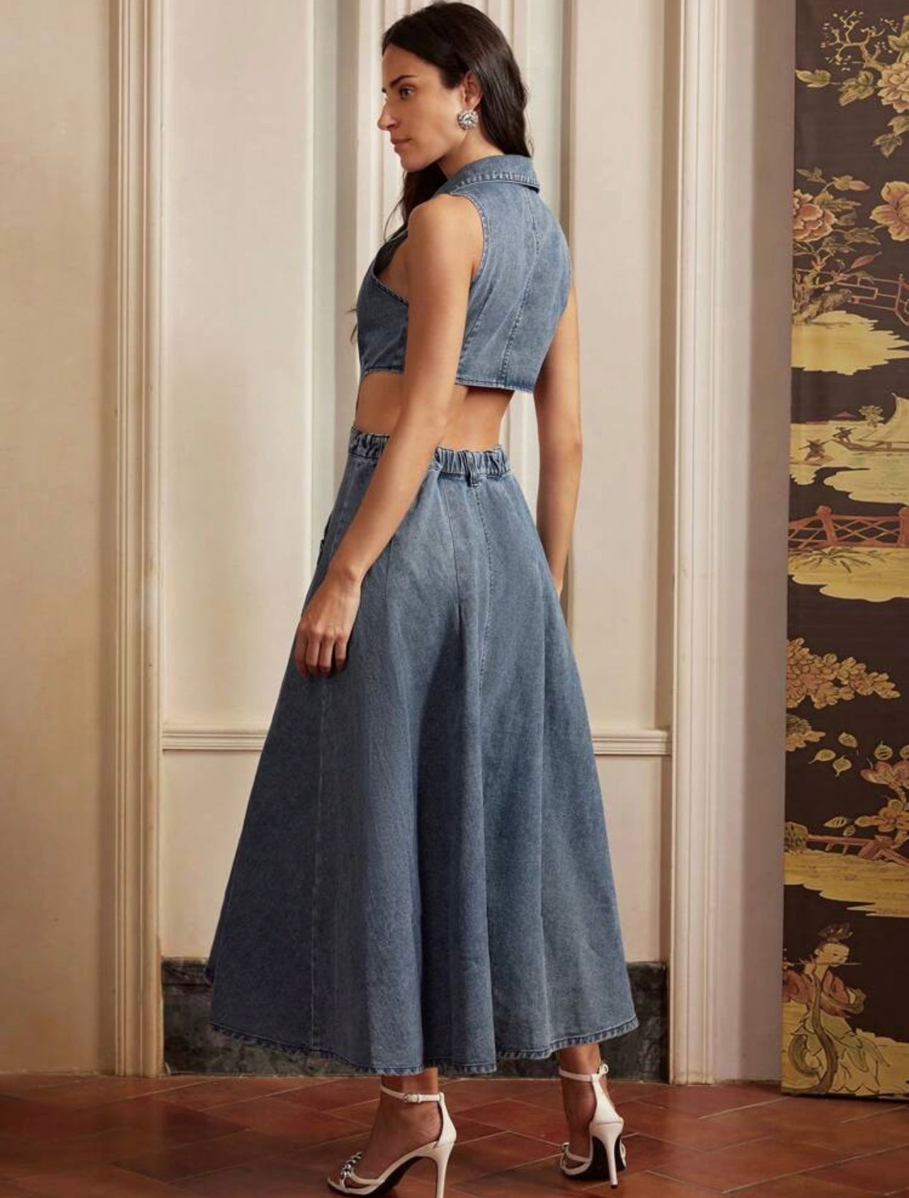 Denim Cut out dress