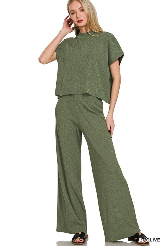 Olive texture line set viaje
