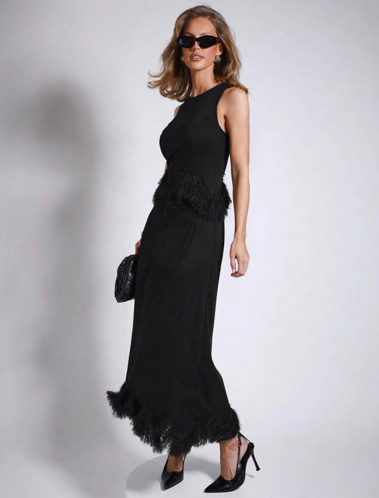Black Fringed Dress 12 mayo