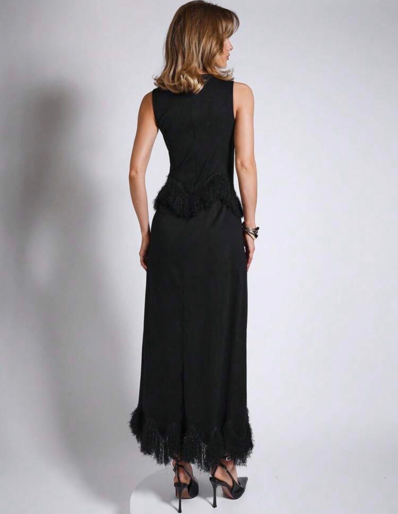 Black Fringed Dress 12 mayo