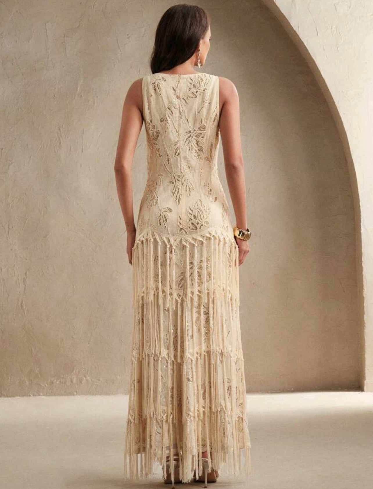 Bella luxury Fringed Dress 12 mayo